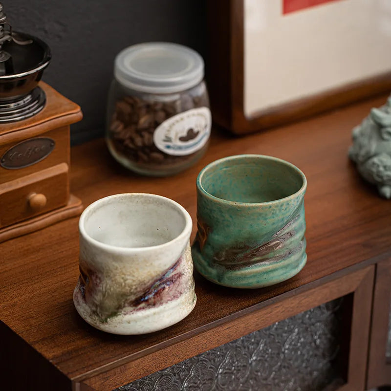 Crystalline glaze ceramic mug