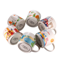 Ceramic Coffee Mug, American and Europe, New York, Los Angeles, Milk Cup, Beautiful Gifts, Party Return Gifts, 400ml