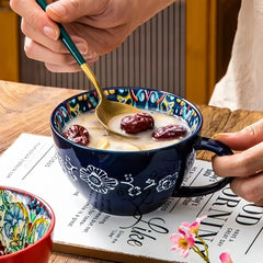 Bohemian Morning Tea Mug, 13.5 oz Ceramic Coffee Mug for Family  Colleagues Teachers Wives  Husbands Sisters  Brothers  Funny