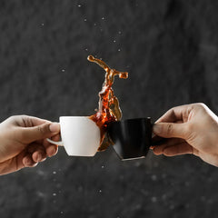MHW-3BOMBER Espresso Mug 80ml Ceramic Coffee Cup and Saucer Professional Home Barista Latte Art Mug Exquisite Kitchen Accessorie