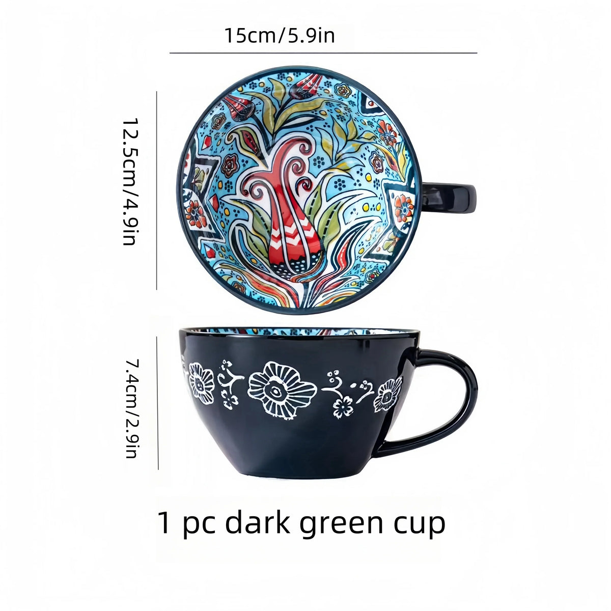 Bohemian Morning Tea Mug, 13.5 oz Ceramic Coffee Mug for Family  Colleagues Teachers Wives  Husbands Sisters  Brothers  Funny