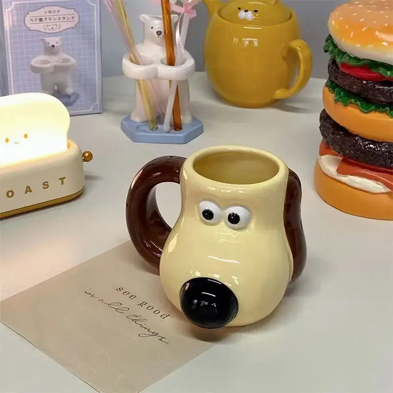 Designer Models Dog Ceramics Mugs Breakfast Cups Juices Milk Cups Cartoon Coffee Cups High Value
